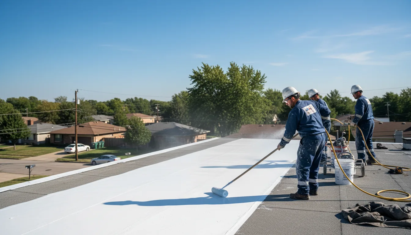 Commercial roof coating in New Harmony, IN near me